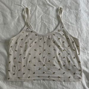 ARQ’s crop tank in yellow calico